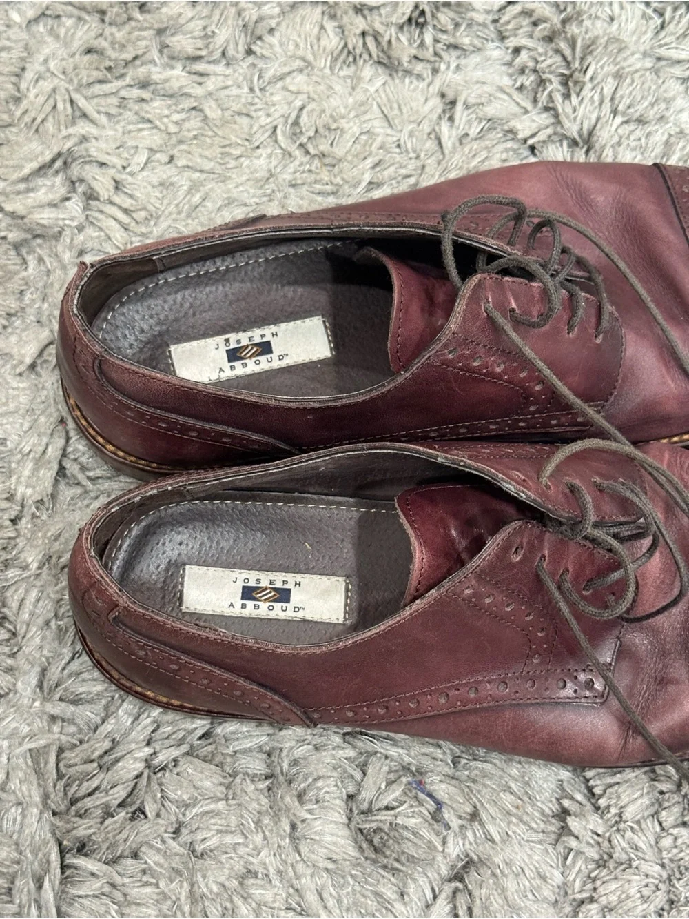 Joseph Abboud Cap Toe Leather Dress Oxfords 11M